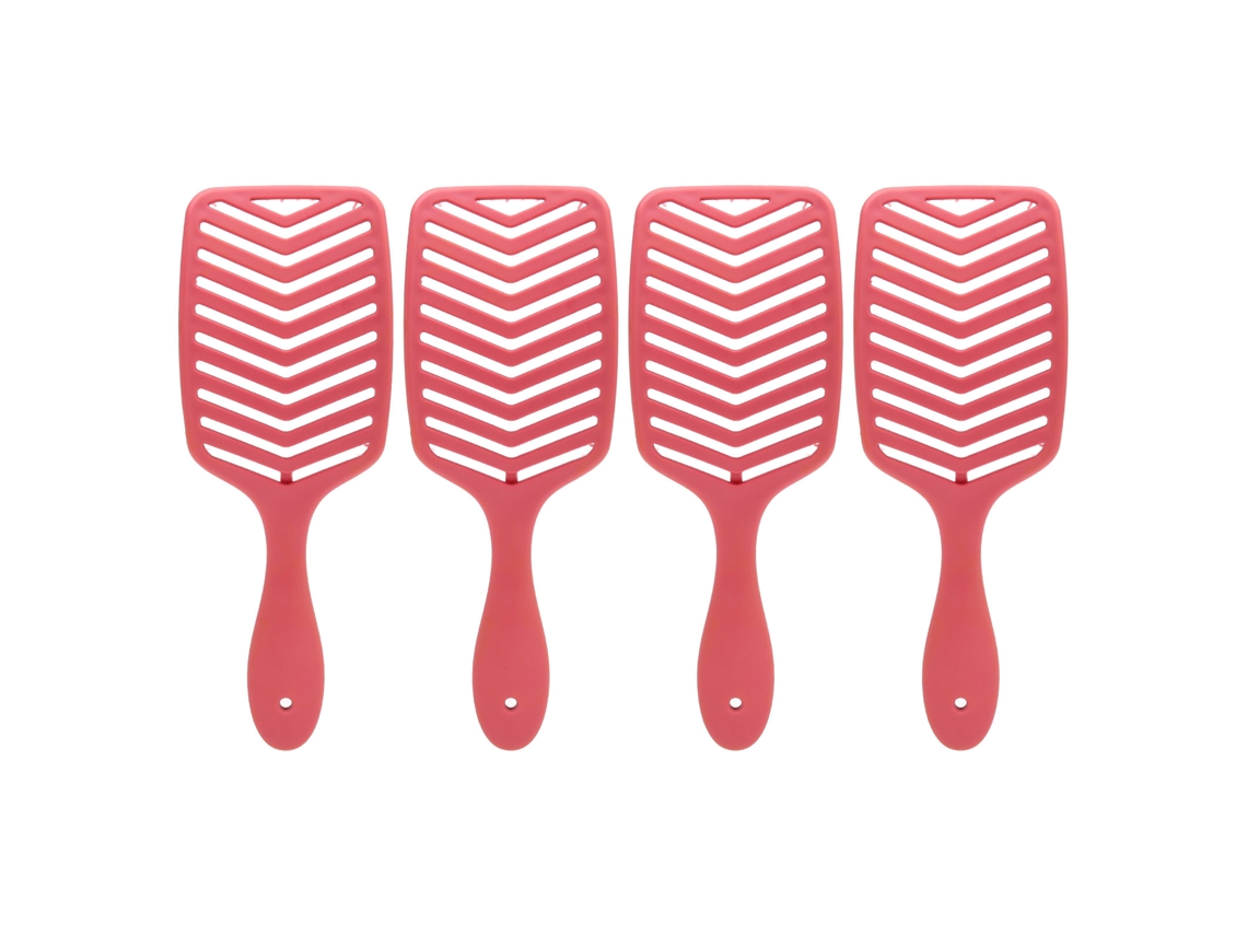 4pcs Detangling Hair Brush Curved Vented Massage Dry Wet Scalp Brush