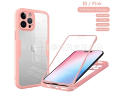 Capa Para Iphone 17 Pro Rosa Qicai Com Proteção Total Contra Quedas E Transparente.