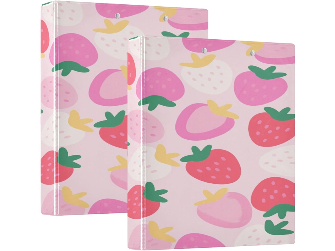 Pasta De Desenho Animado 3, 8cm, 3 Argolas Com Capa De Bolso, Pacote Com 1 2 Unidades, Material De Escritório Com Capa