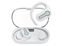 Fones De Ouvido Intra-auriculares Bluetooth 5.3 Com Ar-condicionado Mdug, Display Digital E Longo Tempo De Espera (branco)