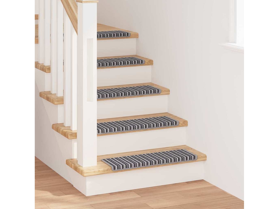 Vidaxl Tapetes Adesivos Para Escadas 15 Unid. 65 X 21 X 4 Cm Non-slip