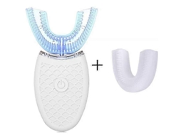 Escova de Dentes Elétrica Sônica para Adultos em Formato U com Rotação 360 ​​graus, Carregamento Usb e Função C Lareamento Dental. GOKOCO