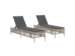 Sun Lounger, Sun Loungers Vidaxl Cinzeto Rattan / Vime (n/a)