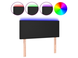 Led Headboard, Led Headboards Vidaxl Preto Couro Artificial (100 X 5 X 78/88 Cm)