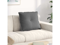 Vidaxl Travesseiro Para Costas Cinzento-escuro 60 X 50 Cm