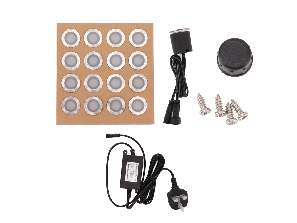 Conjunto de 16 Luminárias de Led para Deck CHABERLU