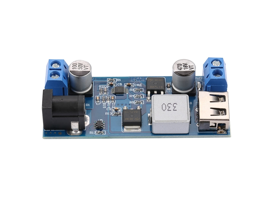 Módulo Redutor de Voltaje DC DC 30w 9-36v para 5v 6a com Saídas USB
