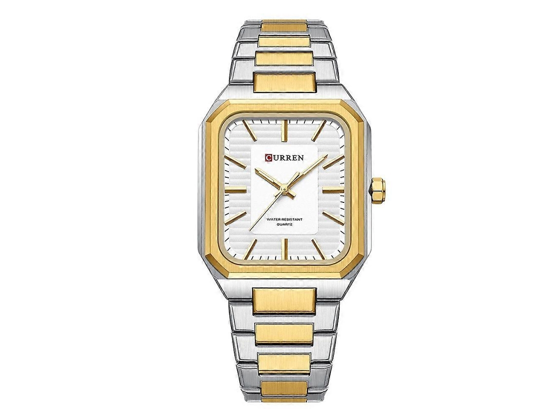 Relógio Masculino Curren 8457 Business Com Pulseira De Aço E Formato Quadrado, De Quartzo.
