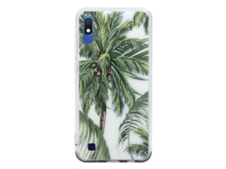 Bigben Connected Capa Híbrida Para Samsung Galaxy A10 Palm Tress Design Elegante E Fino Multicor