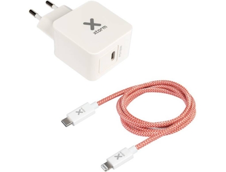 Carregador  CX031 (Cabo USB-C - Lightning) Vermelho