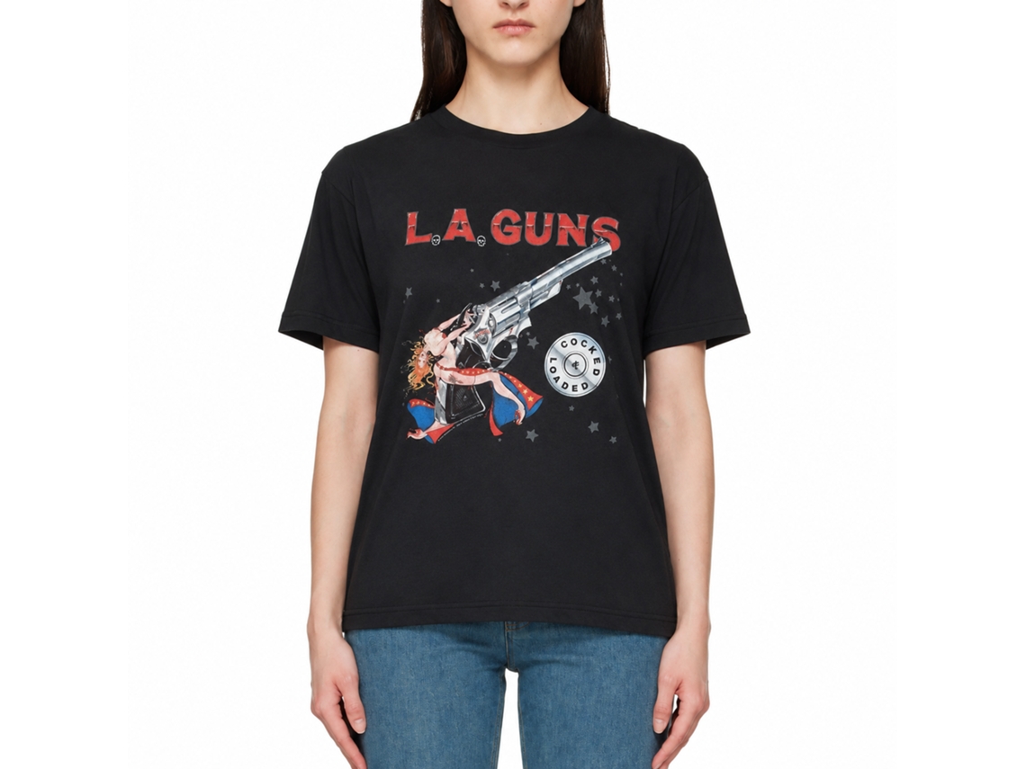 L.a. Guns Cocked Loaded T-shirt Unisex Adults Size:xxl