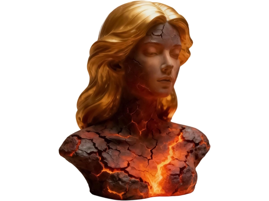 Escultura Genérica Lampada, Escultura Decorativa, Alma Rachada 3D