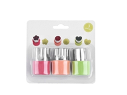 Conjunto de 3 Cortadores de Biscoitos INOX Reutilizáveis para Legumes, Frutas