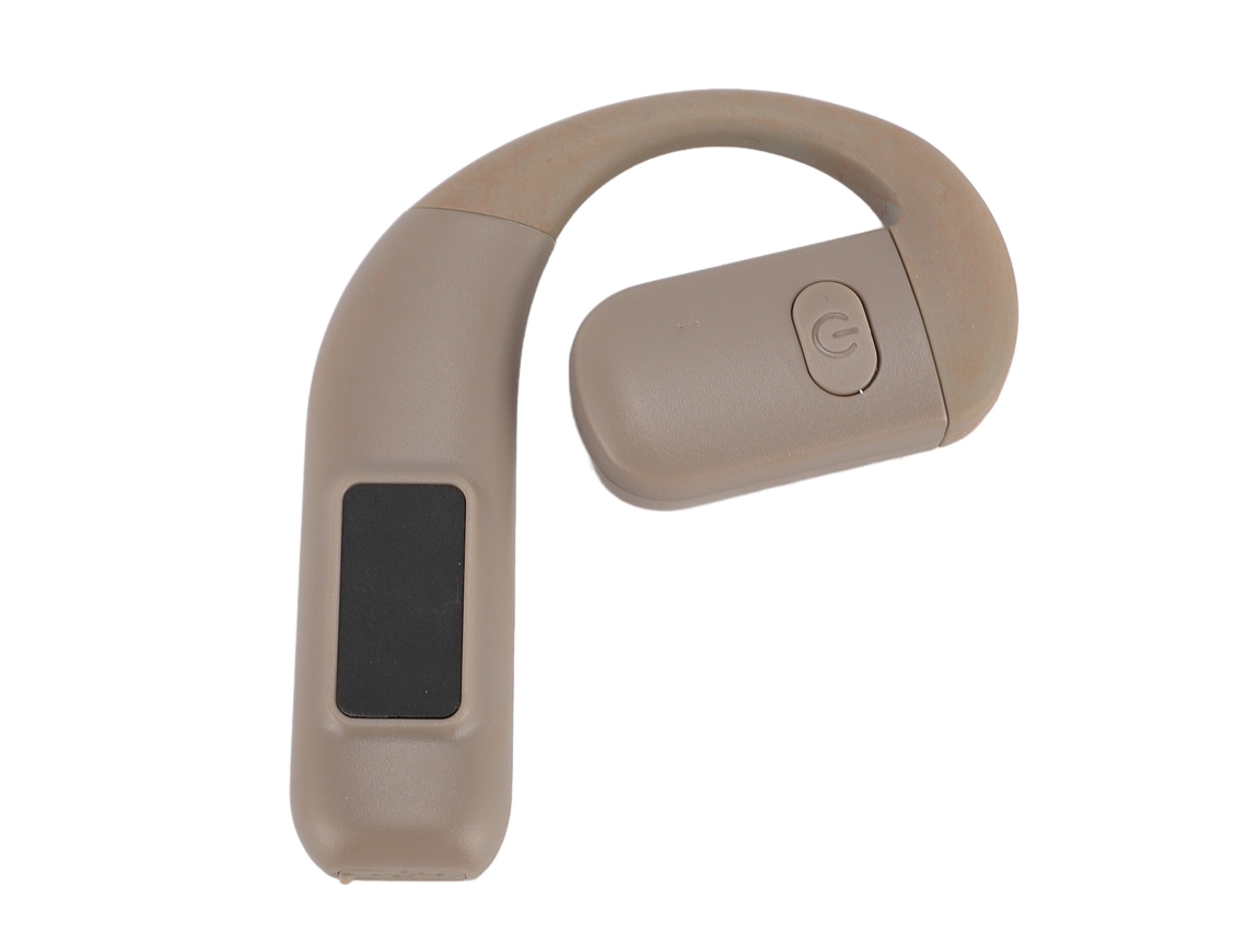 Fone De Ouvido Bluetooth 5.5 Mono Com Cancelamento De Ruído Microfone Rotativo E Display De Bateria Cinza