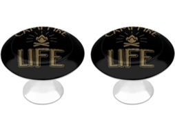 Puxadores Redondos De Aço Inoxidável Campfire Life Para Gavetas, Armários E Portas