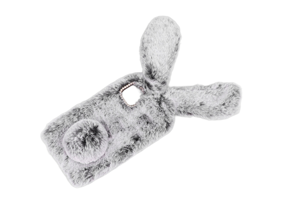 Aetheria capa de Pelúcia com Orelhas de Coelho Macia para Iphone 11 Proteção Suave e Fofa