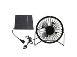 Ventilador Solar 5w Usb Ajustável 360º Estufa Galinha Cão