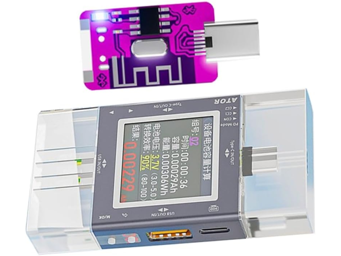 Testador Multifuncional Usb/tipo-c Com Display Digital, Tampa De Difícil