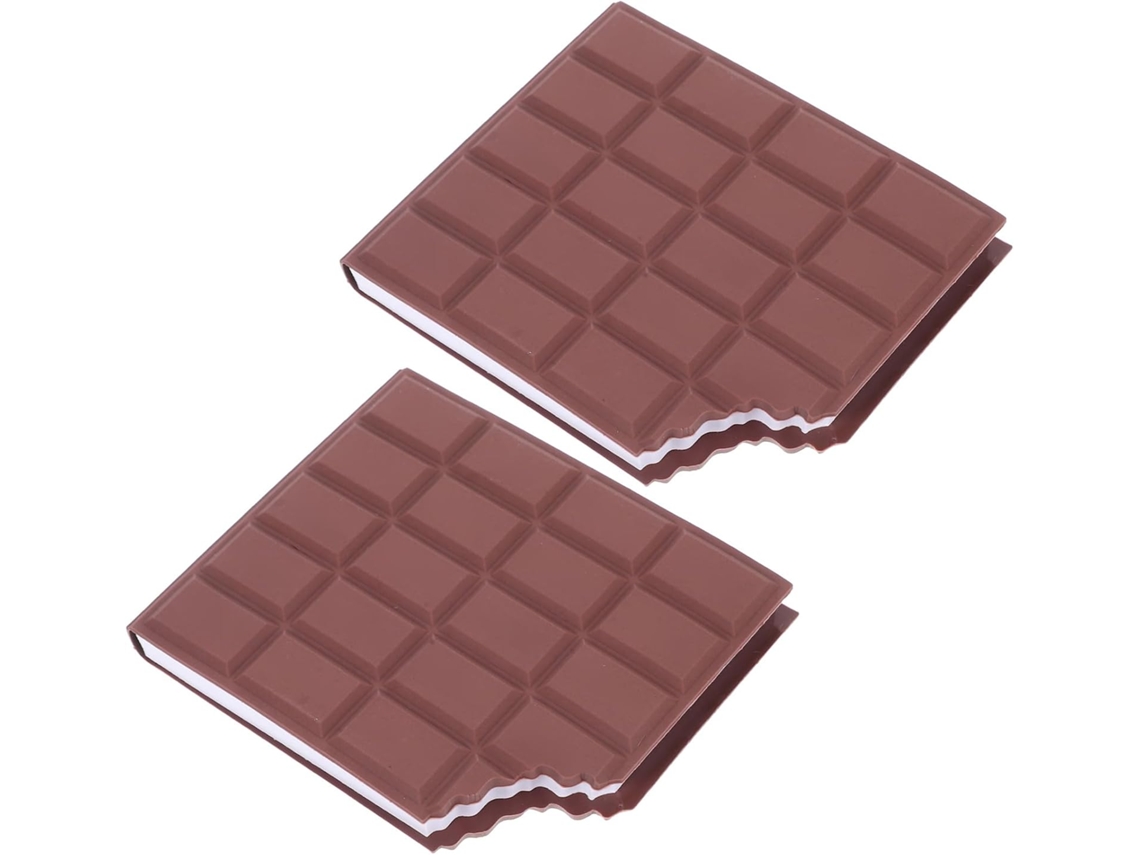Conjunto de 2 cadernos com aroma de chocolate, bloco de notas adesivo, material escolar criativo para estudantes, páginas