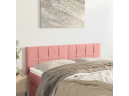 Vidaxl Cabeceiras Rosa 144x5x78/88 Cm Veludo