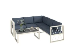 Conjunto de Móveis de Jardim Aço, Poliéster e Dpc Cor Cinzento 121x61x62 cm Outsunny