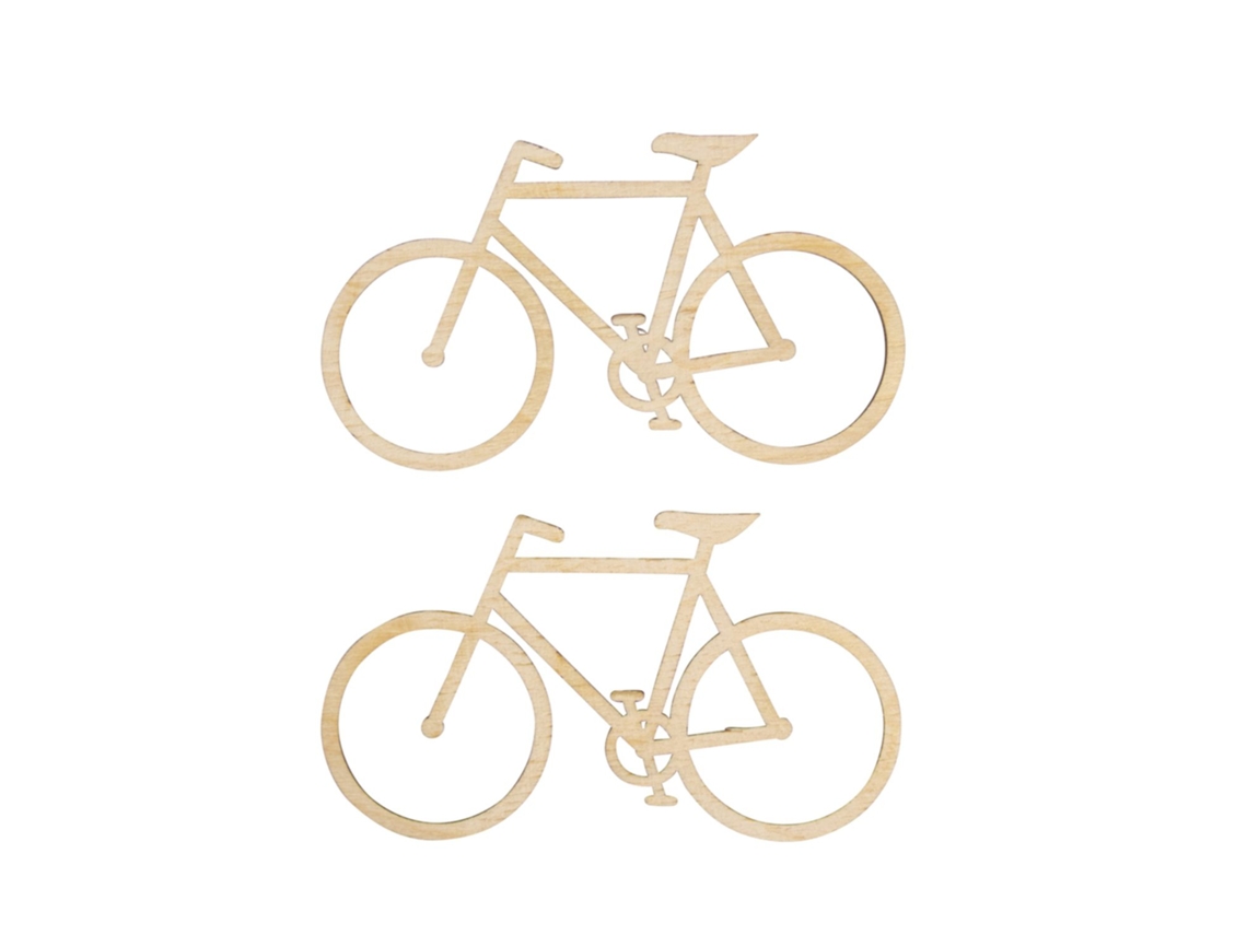 2 Bicicletas de Madeira para Decorar 10 cm RAYHER