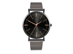 Reloj De Moda Para Parejas Con Correa De Malla Dial Redondo Cuarzo Unisex