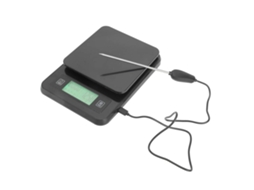 Balança De Cozinha Digital Fdit Aço Inoxidável, 3kg 0, 1g, Com Sonda De Temperatura E Temporizador Cozinhar Assar