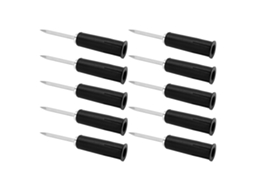 Yuru 10pcs sonda de perfuração de fio banana jack PVC 2mm 4mm pinos isolados para multímetro preto com S/MARCA
