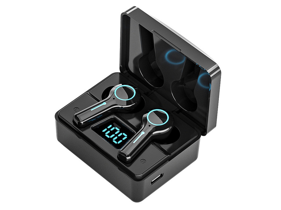 Fone De Ouvido Bluetooth, Bluetooth 5.2, 36 Horas De Duração Da Bateria, Som Surround Estéreo 360°, Preto