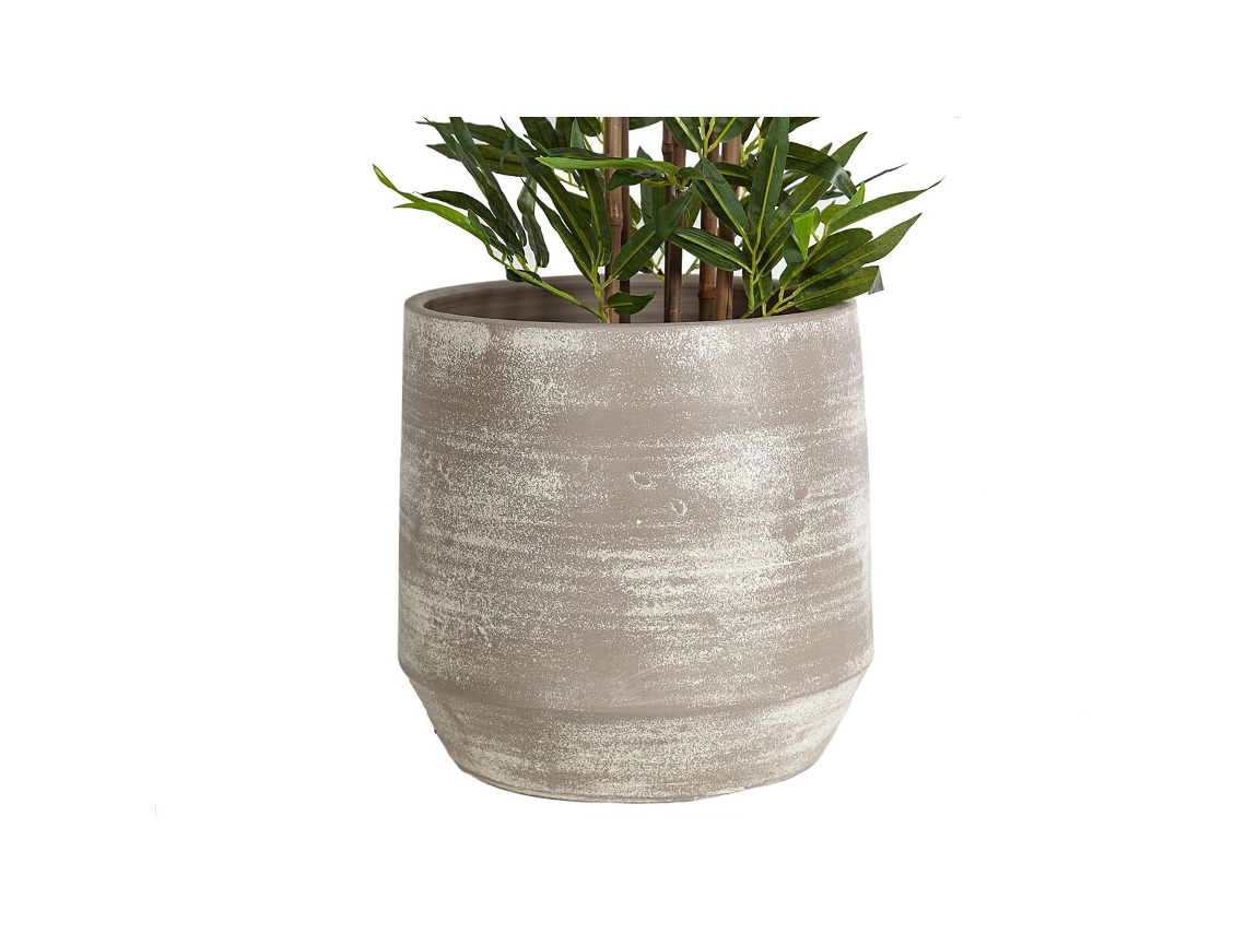 Plantador ROMIMEX Cinzento Cerâmica 34 x 34 x 34 cm