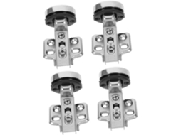 Conjunto De 4 Dobradiças Fechamento Suave Para Portas Vidro Com