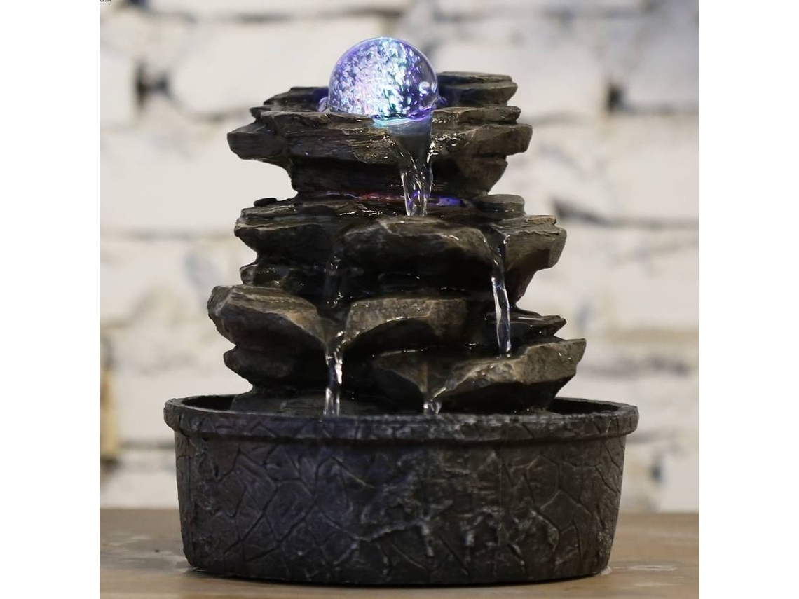 Fonte de Água ZEN'LIGHT Litte Rock (Preto - 30x23 cm - Resina)