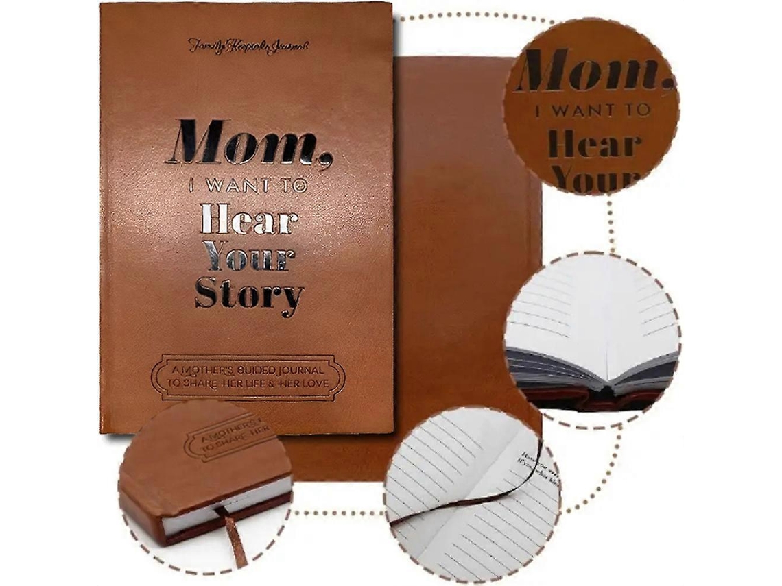 Mãe, quero ouvir sua história. Diário guiado para mães. Caderno de capa dura com marcador. Presente de aniversário significativo para mães. Slowmoose