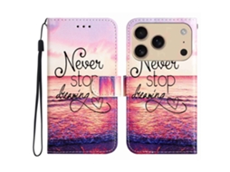 Capa Para Iphone 17 Pro Com Estampa Azul nunca Pare De Sonhar