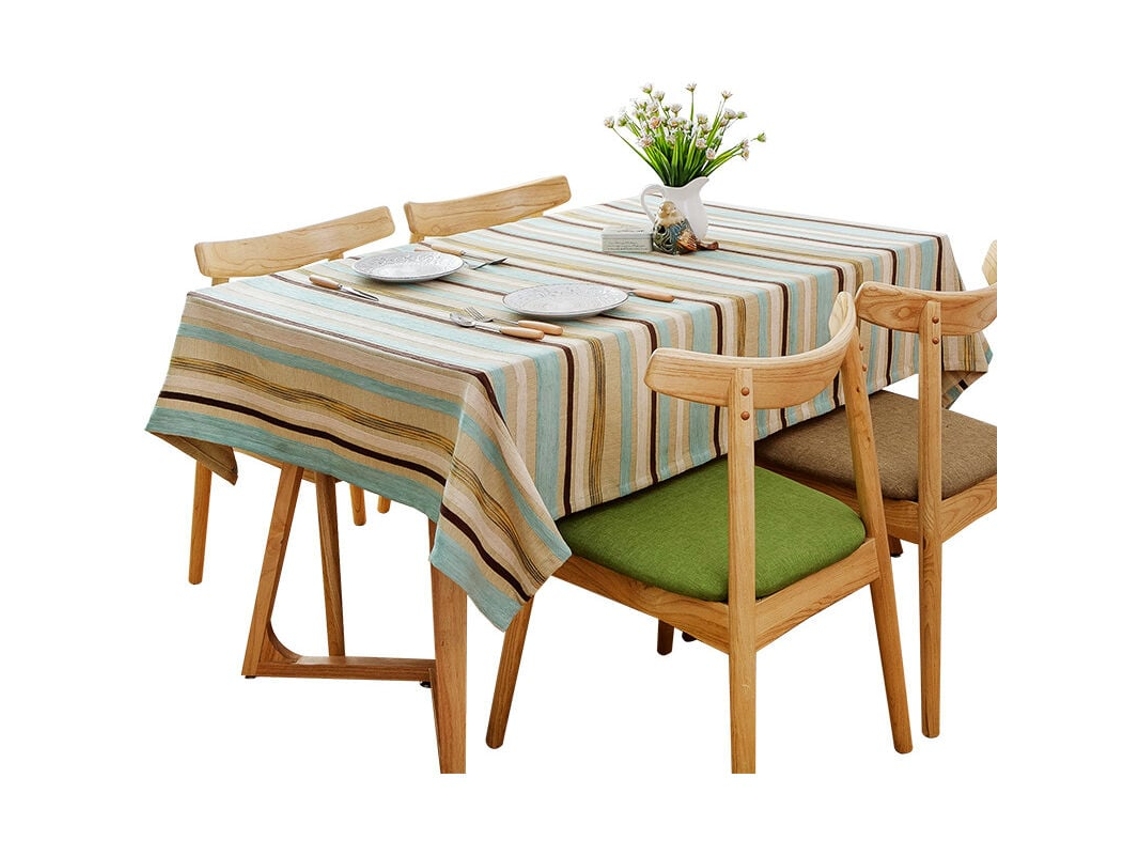 Lurelia Toalha De Mesa Retangular Algodão Linho Multicolor 2 Cm Bordado