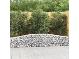 Vidaxl Cestos Gabião Arqueados 4 Pcs 400x30x40/60 Cm Ferro Galvanizado