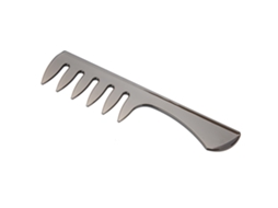 Pente De Cabelo E Barba Com Dentes Redondos Portátil Antiestático De Material De Qualidade Superior Preto