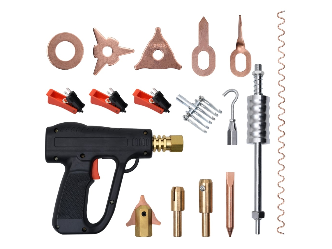 Vidaxl 67 Pcs Conjunto De Reparação De Mossas Com Soldador
