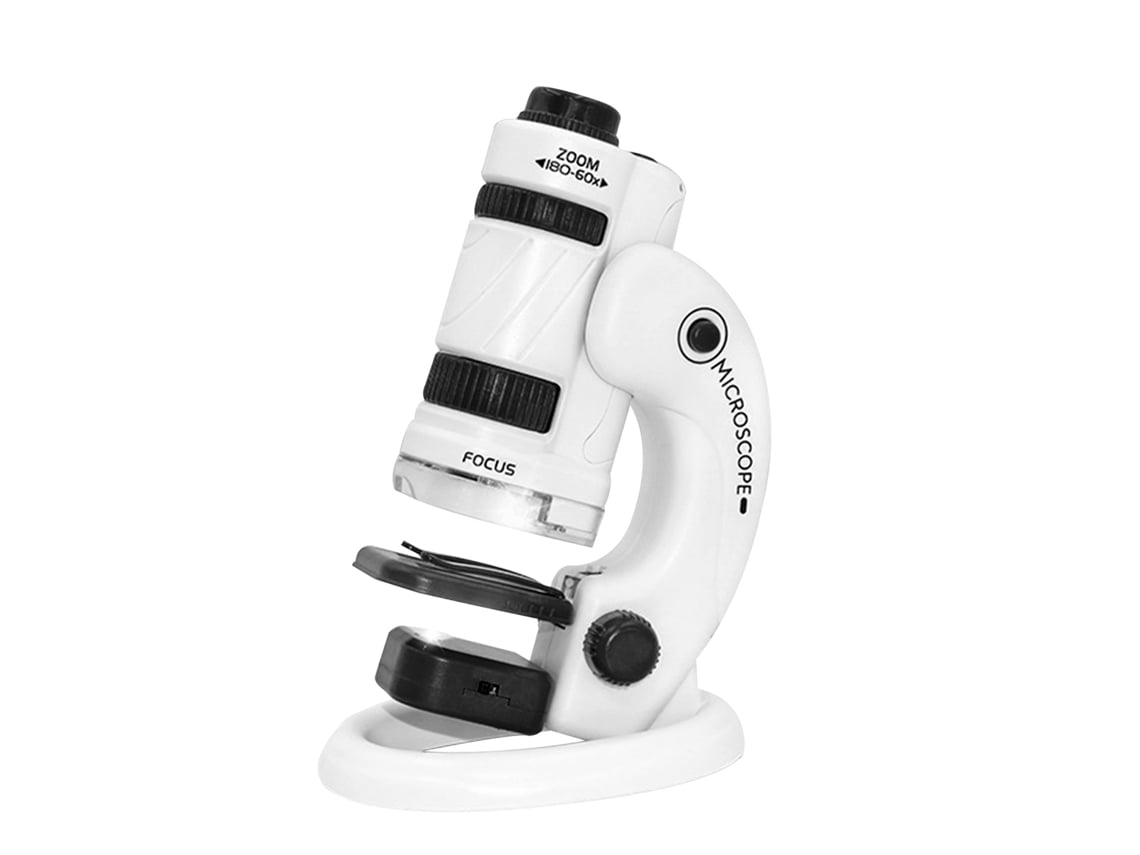 Ats microscópio para Crianças 6+ 60 180x com Luz Led Brinquedo Educatsivo Ciência Presente Natsal Aniversário