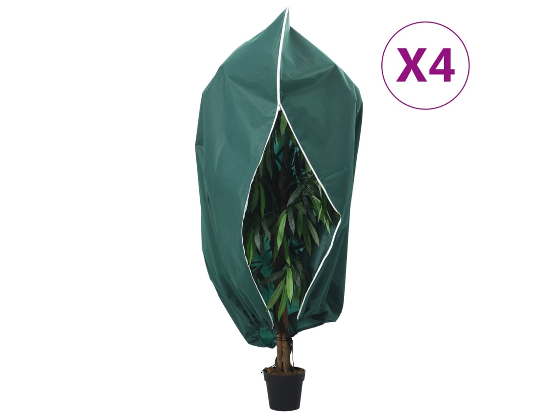 Vidaxl Coberturas Para Plantas Com Fecho 4 Pcs 70 G/m² 3,14x2,5 M