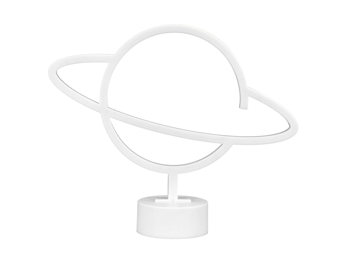 2026 luz Neon Planetária Led com Base de Bateria Ornamento para Casa Quarto Presente de Aniversário Luz Rosa