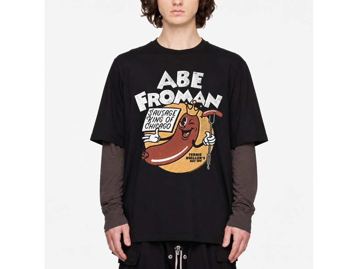 Rockinstone Ferris Bueller's Day Off Abe Froman 2 Black Adult T-shirt Size:xxxl
