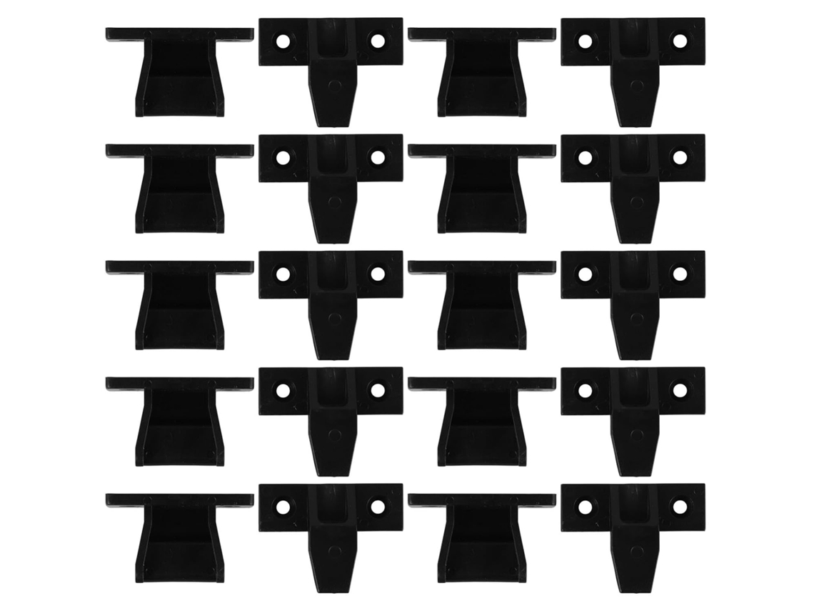 Jojofuny Conjunto Com 10-batentes De Gaveta Em Plástico Preto, Montagem Fácil E Precisa, Ideal Para Cômodas E Armários