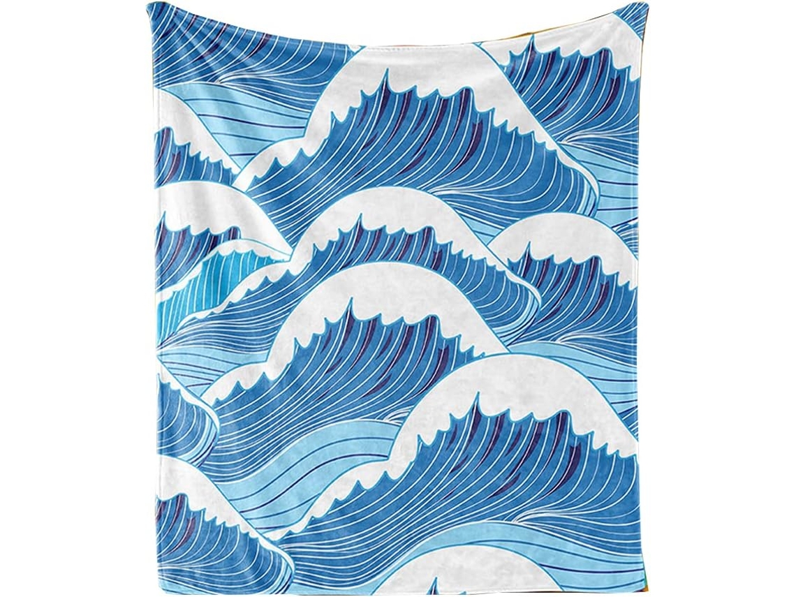 Manta de Verão Macia e Fofa Fansu em Microfibra Lã Flanela com Estampa 3d Ideal para Sofá Cama Ou como Coberto