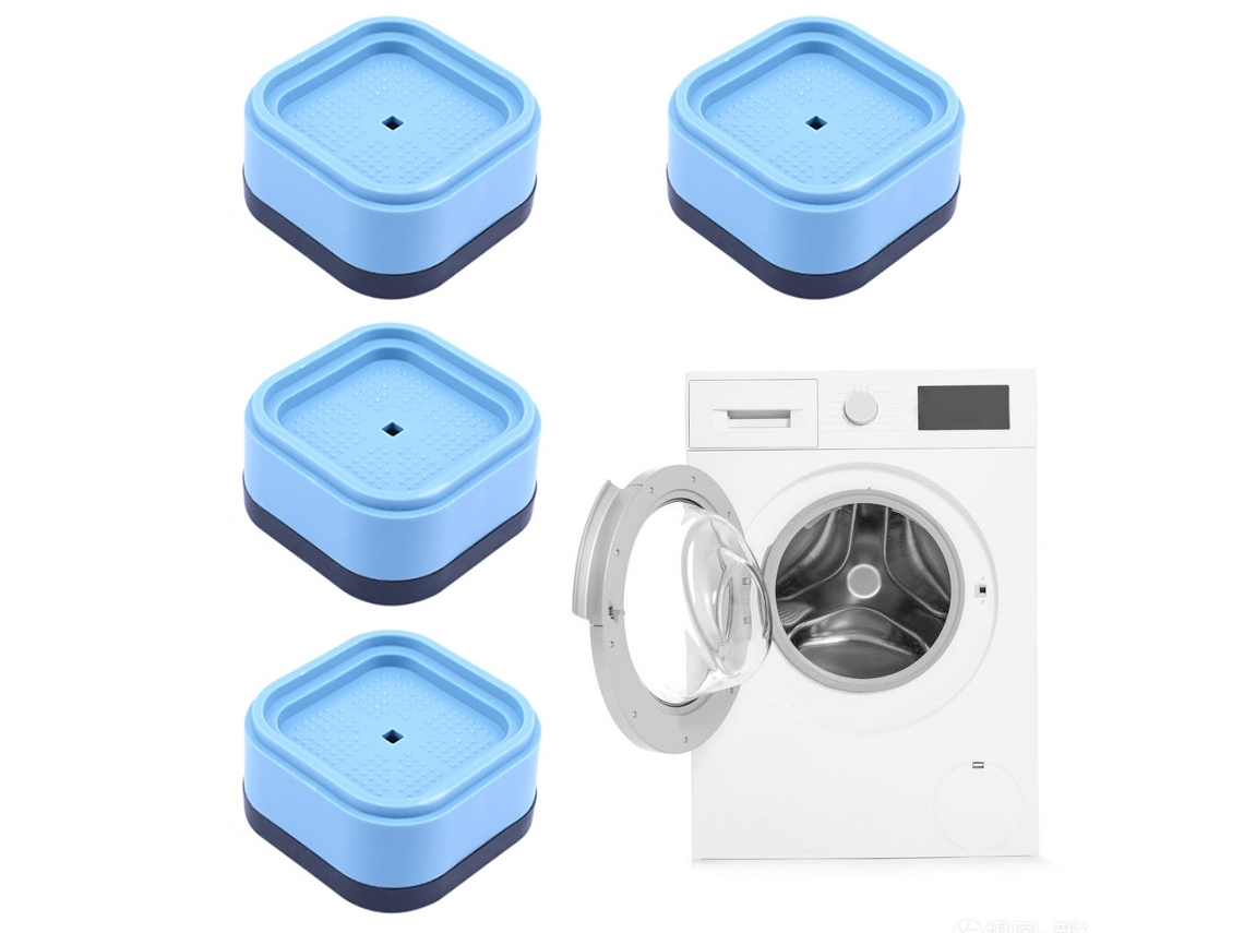 4 pcs tapetes pés máquina de lavar anti vibração borracha anti derrapante para lavadoras e secadoras S/MARCA