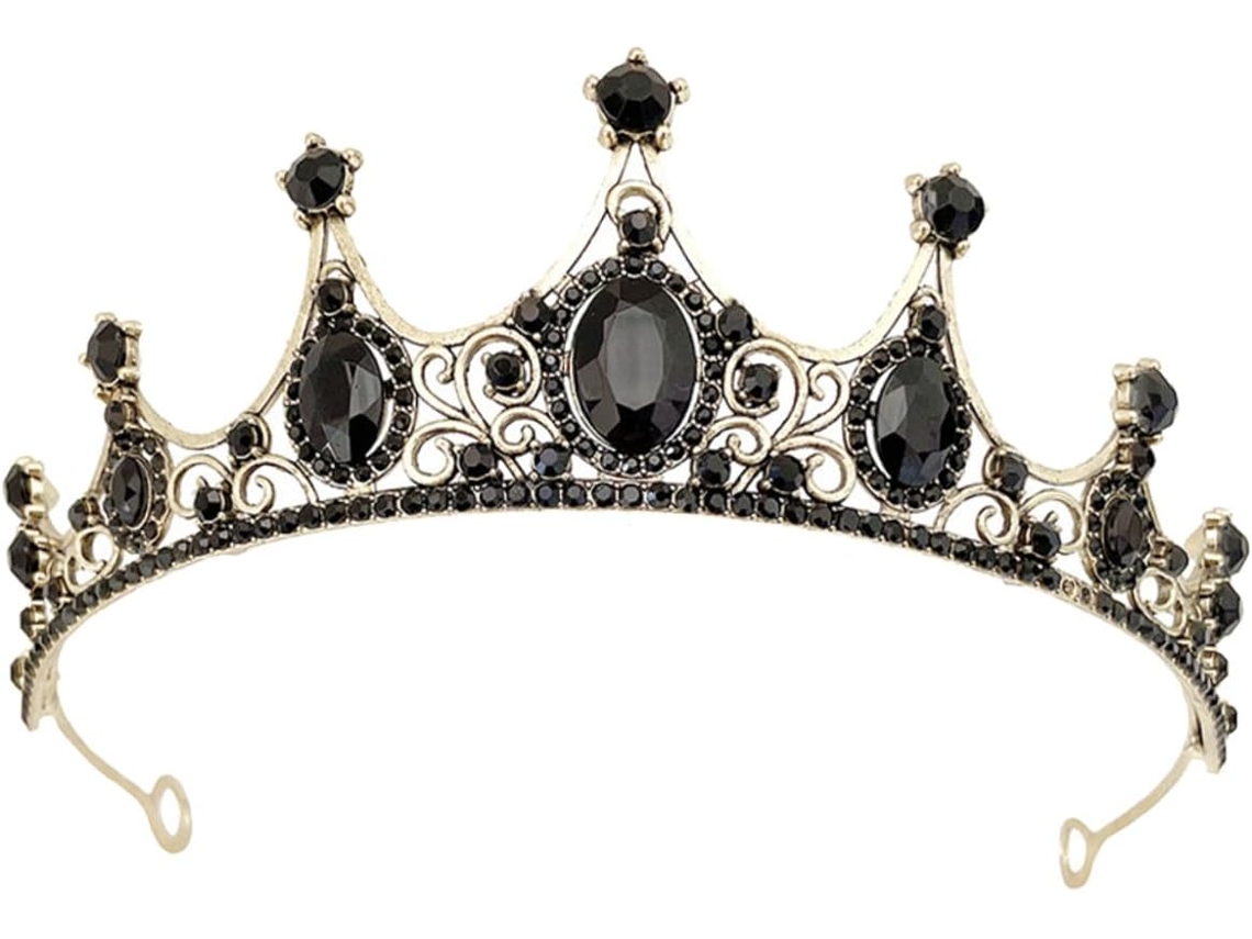 Tiara de casamento em liga de zinco com strass vermelho, tiaras para meninas
