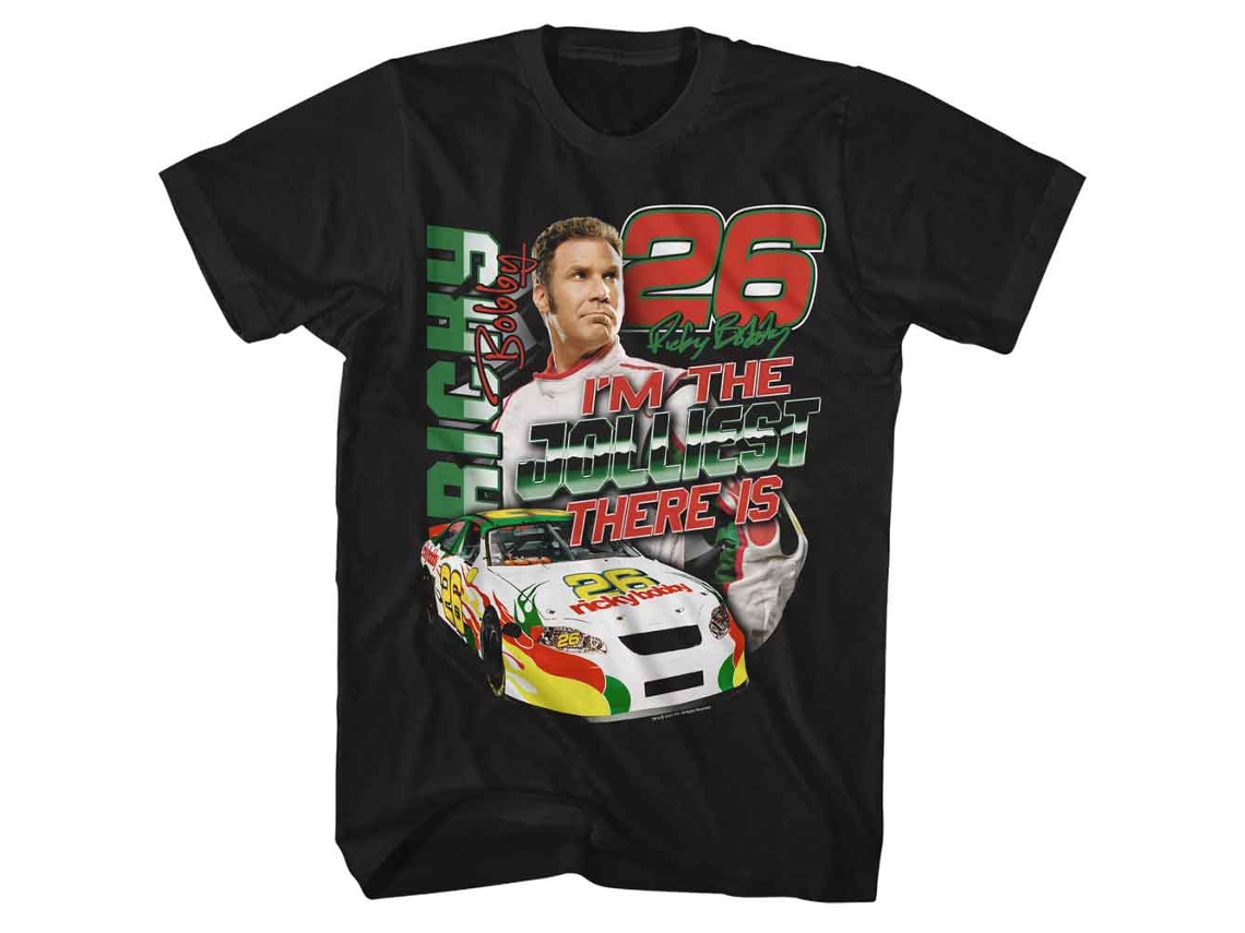 Rockinstone Talladega Nights Jolliest There Is Black T-shirt Size:l