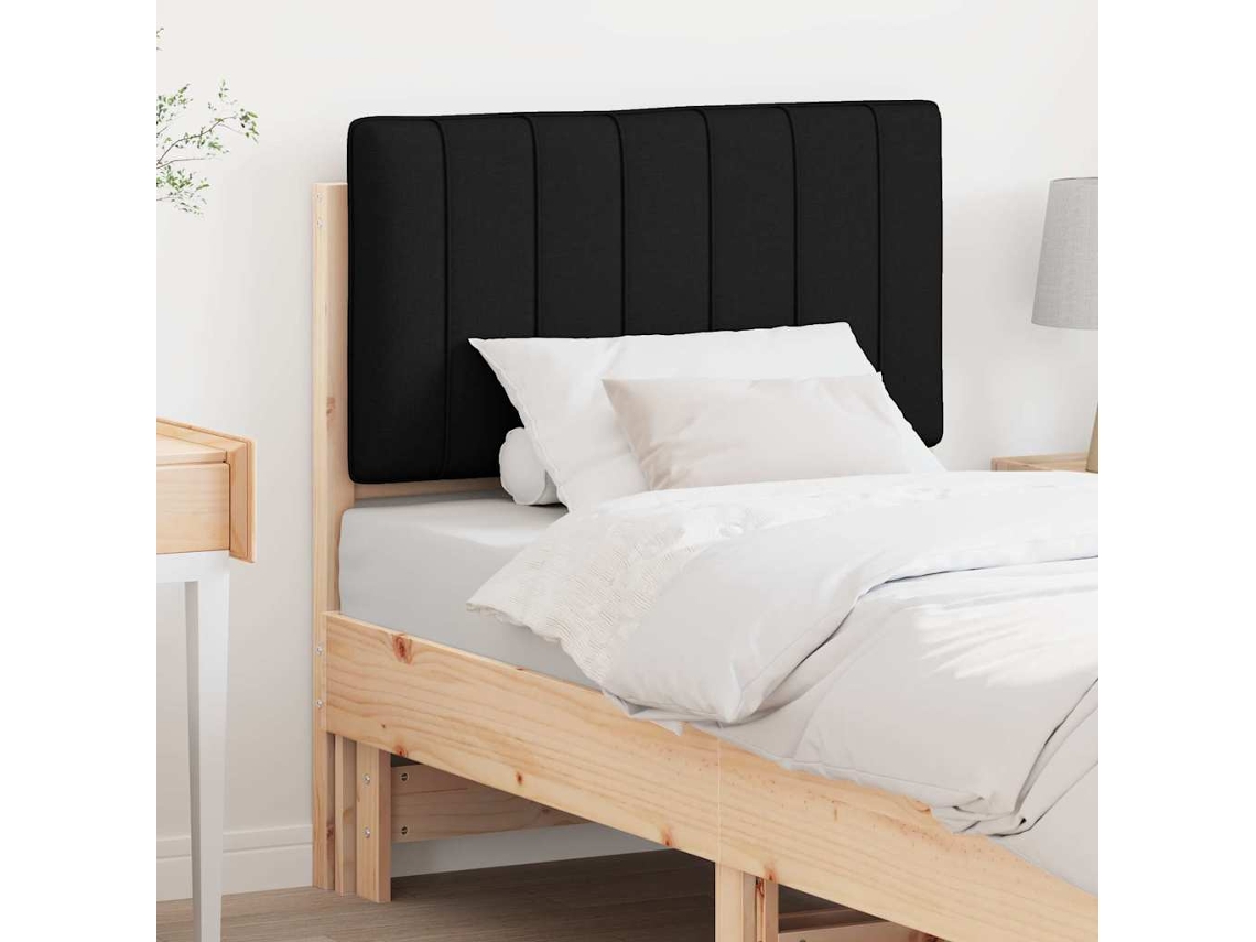 Vidaxl Cabeceira Estofada Com Cabeceira Marrom E Preto 80 Cm