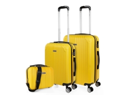 Conjunto de Malas Rígidas ITACA Sevron Amarelo Abs 41X66X27 Cm 68L